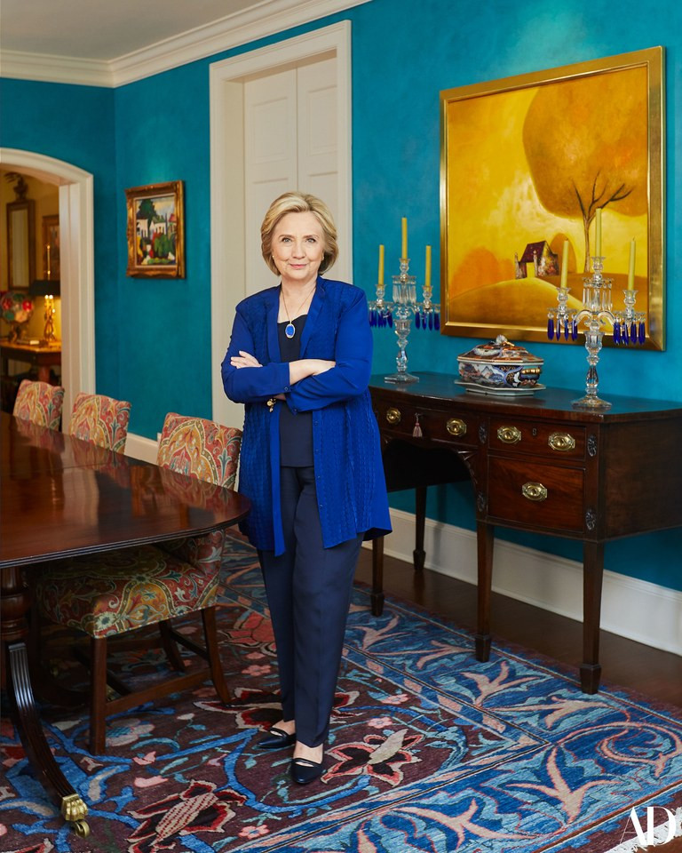 Bà Hillary Clinton và chồng dành không ít thời gian để chăm chút cho không gian sống này. Ảnh: Architecturaldigest.