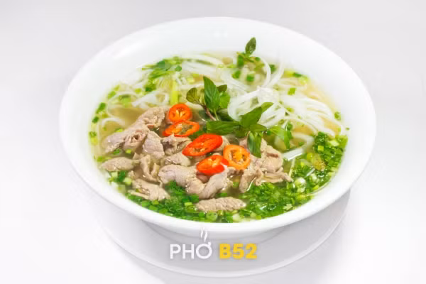 Cận cảnh bát phở B52. Ảnh chụp màn hình.