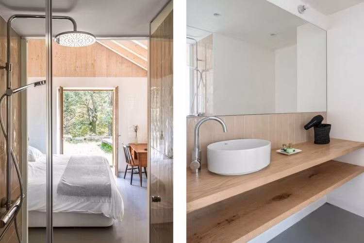 Nhà vệ sinh nhỏ nhắn, tiện nghi.