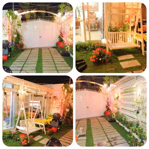 Nội thất và toàn cảnh căn nhà không được tiết lộ, nhưng những bức hình chụp góc nhỏ nơi sinh sống giúp người hâm mộ có thể cảm nhận, ngôi nhà của siêu mẫu được trồng rất nhiều cây hoa.