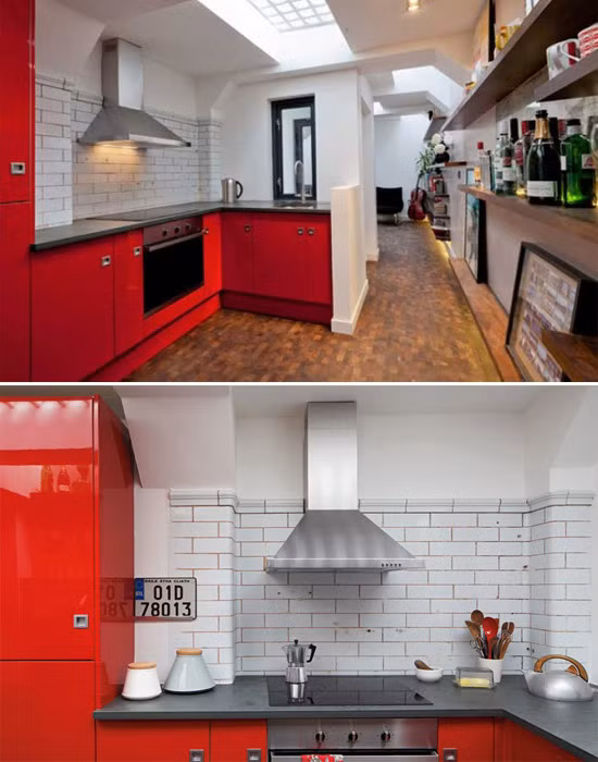 ... phòng bếp gọn gàng tiện nghi.