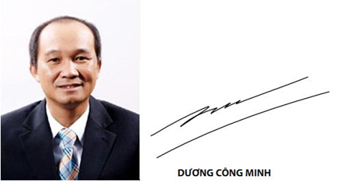 Chữ ký của ông Dương Công Minh - Chủ tịch Him Lam Group, LienViet Postbank được chú ý bởi sự khó nhìn nhưng thanh thoát của nó. Ảnh: Việt Báo.