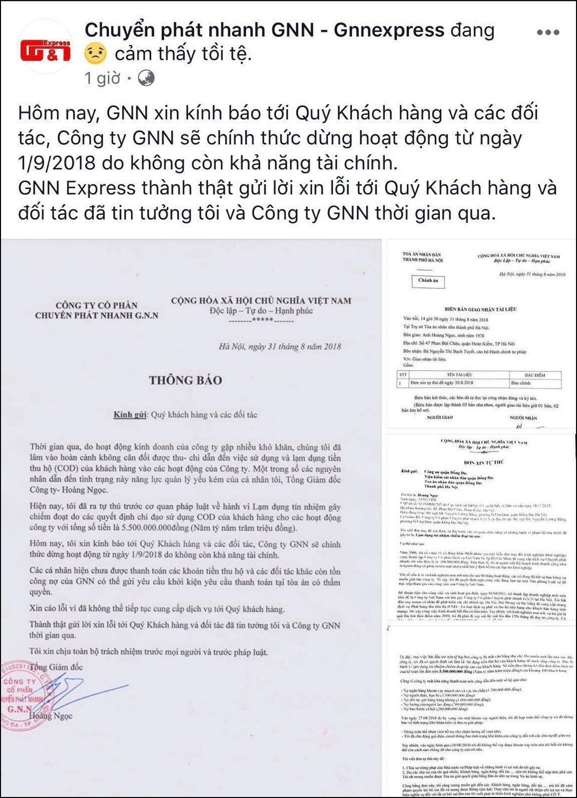 GNN Express no khung truoc khi pha san, khach hang lo 