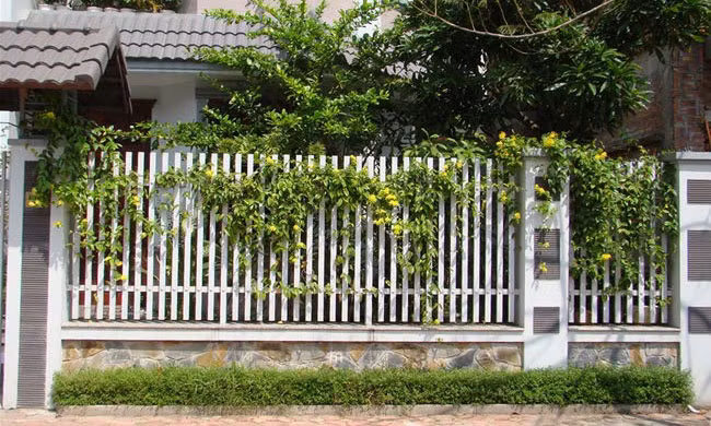 Một mẫu hàng rào sắt đơn giản và hiện đại, thực sự là điểm nhấn cho những ngôi nhà phố. Ảnh: Ytuongnhadep.