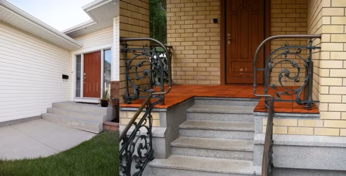 Với những công trình nhà ở dân dụng, thông thường số bậc tam cấp sử dụng là số lẻ như 1, 3, 5, 7, 9. Ảnh: Cdn9h.