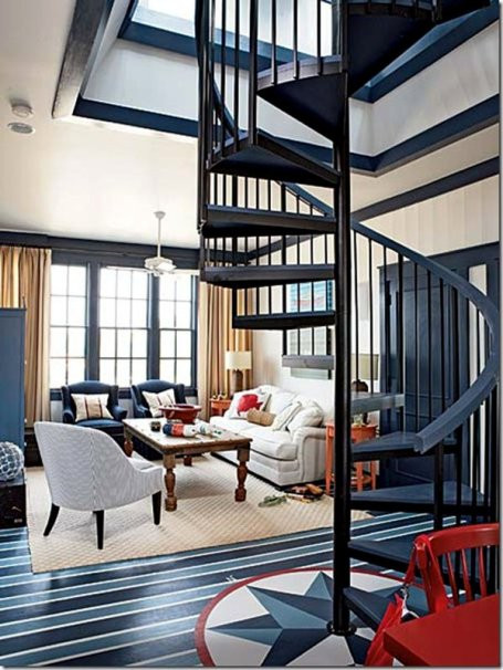 Đường kính của khoang cầu thang xoắn ốc phải đạt từ 1,5m - 2m. Nếu chật hơn, không chỉ khiến không gian trong nhà càng có cảm giác tù túng mà còn tạo nên sự thiếu an toàn cho cầu thang. Ảnh: Vcmedia.