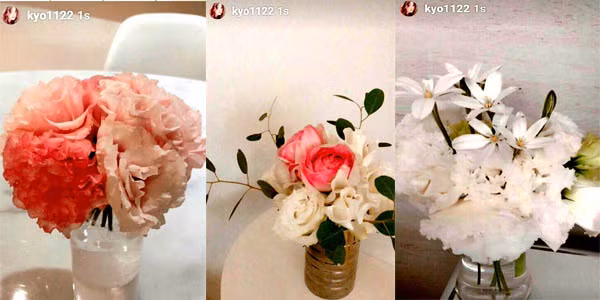 Nhiều lọ hoa tươi đắt tiền cũng được diễn viên Song Hye Kyo khoe khéo trên trang mạng cá nhân của mình.