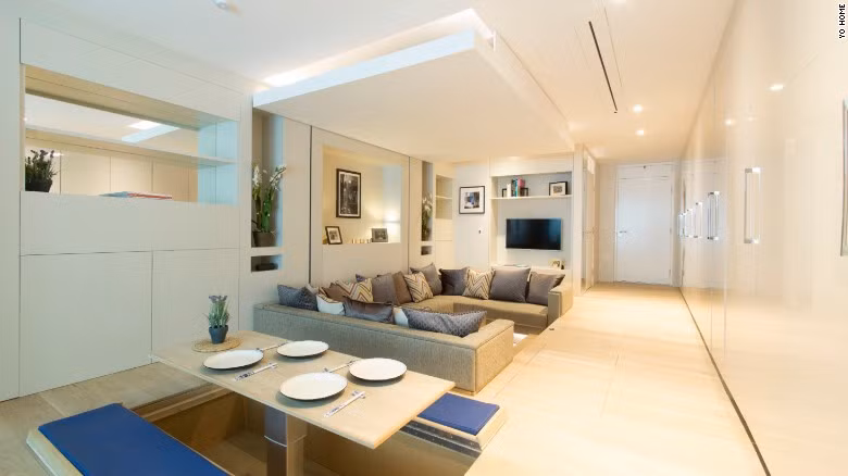 Bàn ăn và ghế có thể từ dưới đất chui lên chỉ trong một nốt bấm.