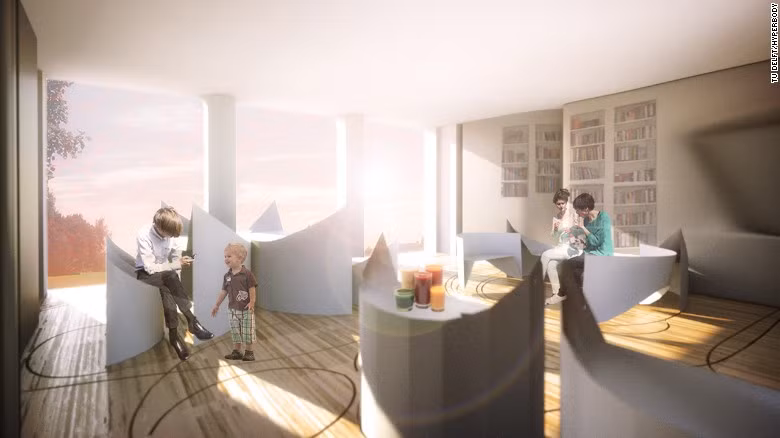 Một căn phòng chỉ 40 m2 nhưng chỉ cần dịch chuyển là không gian sẽ được tối đa hóa trở thành những căn hộ đa năng, tiện lợi như phòng bếp, phòng khách, phòng ngủ và văn phòng. Chi phí xây dựng lại vô cùng rẻ.