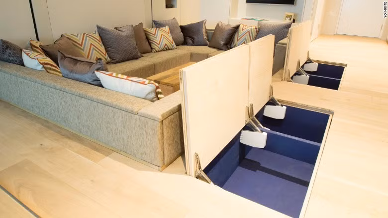 Tủ đựng đồ rộng rãi trong căn phòng chỉ có 40m2.