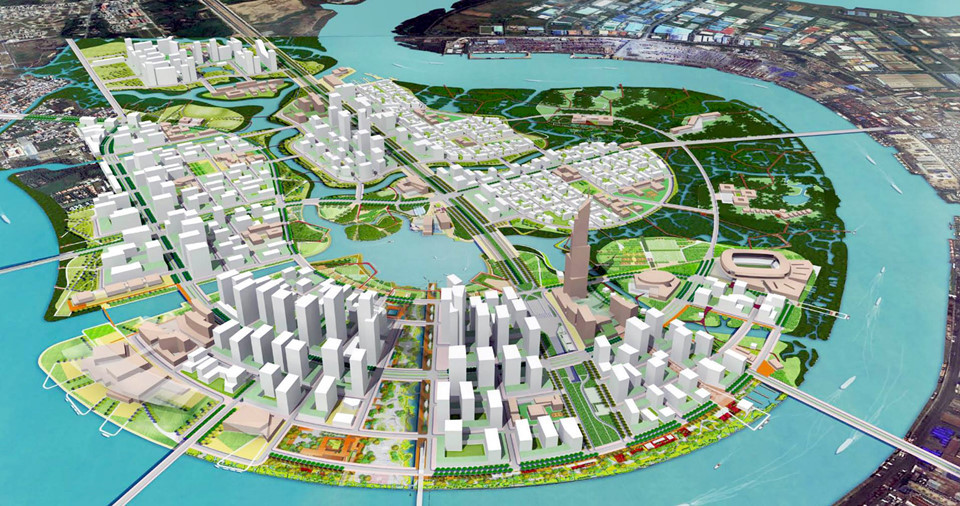 Khu đô thị mới Thủ Thiêm tọa lạc bên bờ Đông sông Sài Gòn, thuộc địa bàn quận 2, (đối diện trung tâm quận 1) có tổng diện tích 657 ha, được Chính phủ phê duyệt quy hoạch từ năm 1996. Bán đảo này được kỳ vọng trở thành trung tâm tài chính, thương mại mang tầm cỡ quốc tế và là đô thị đẹp nhất khu vực Đông Nam Á.