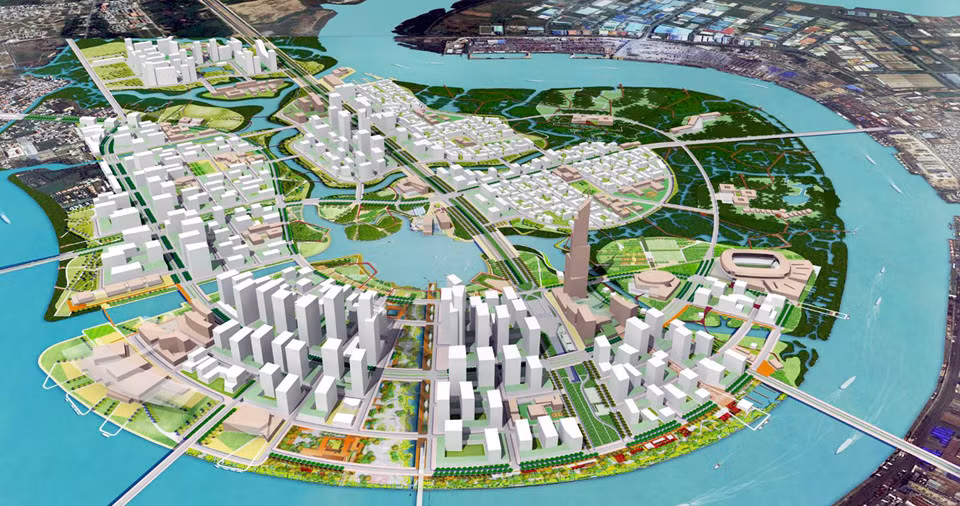  Khu đô thị mới Thủ Thiêm tọa lạc bên bờ Đông sông Sài Gòn, thuộc địa bàn quận 2, (đối diện trung tâm quận 1) có tổng diện tích 657 ha, được Chính phủ phê duyệt quy hoạch từ năm 1996. Bán đảo này được kỳ vọng trở thành trung tâm tài chính, thương mại mang tầm cỡ quốc tế và là đô thị đẹp nhất khu vực Đông Nam Á.