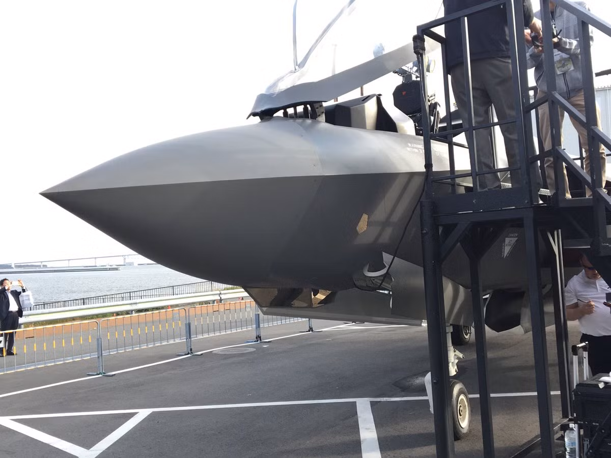 Máy bay tiêm kích tàng hình F-35 của Nhật Bản được giới thiệu tại triển lãm. Nguồn ảnh: Bmpd