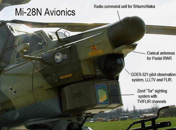 Phi công Mi-28N cho biết, trong một trận chiến ban đêm, một xe bán tải gắn súng máy hạng nặng của IS đã tấn công một trạm kiểm soát của quân đội Syria. Khi trực thăng ập đến, xe bán tải chở các tay súng vừa bắn trả vừa cố gắng đào thoát khỏi sự truy đuổi trên không, chạy với tốc độ cao dọc lòng sông đã cạn.