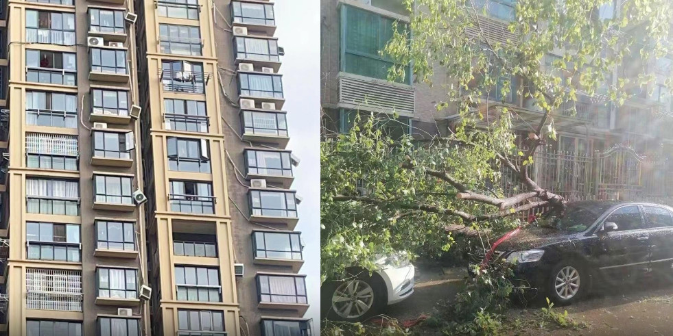 Dang ngu, gio giat bung cua kinh 3 nguoi bi cuon bay khoi chung cu