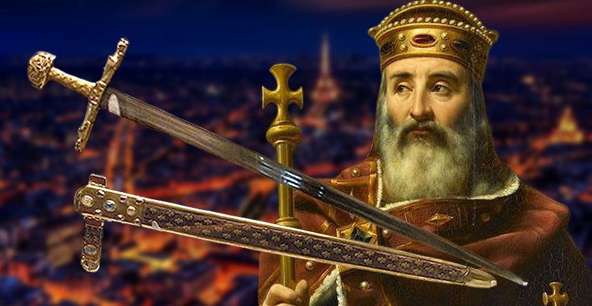 Liên quan đến thanh bảo kiếm huyền thoại của Charlemagne Đại đế, dân gian lưu truyền những giai thoại ly kỳ. Trong số này, Joyeuse được tin rằng mang sức mạnh siêu nhiên, hoàn hảo, sáng chói hơn cả ánh Mặt trời. Do đó, bảo kiếm này có thể làm mù mắt kẻ địch trong trận chiến.