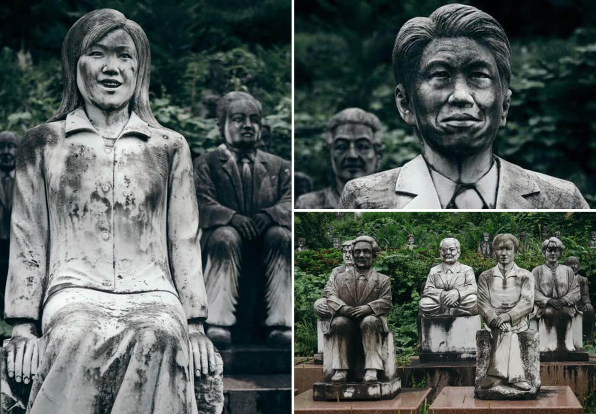 Khoảng 800 bức tượng bên trong công viên được chia thành 2 khu vực riêng biệt. Đó là Khu "Rừng tượng Phật" và khu "Rừng tượng hữu nghị".