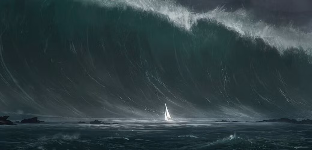 Ngoài ra, một quan điểm cho rằng, Hải lưu Gulf Stream di chuyển dọc theo rìa "tam giác quỷ" Bermuda và có thể tạo ra những sóng cao, mạnh đủ sức đánh chìm tàu thuyền, máy bay đang bay sát mặt biển.