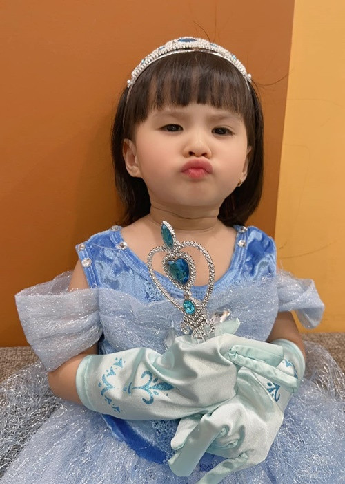 Con gái Thiên An có nhiều biểu cảm hài hước.