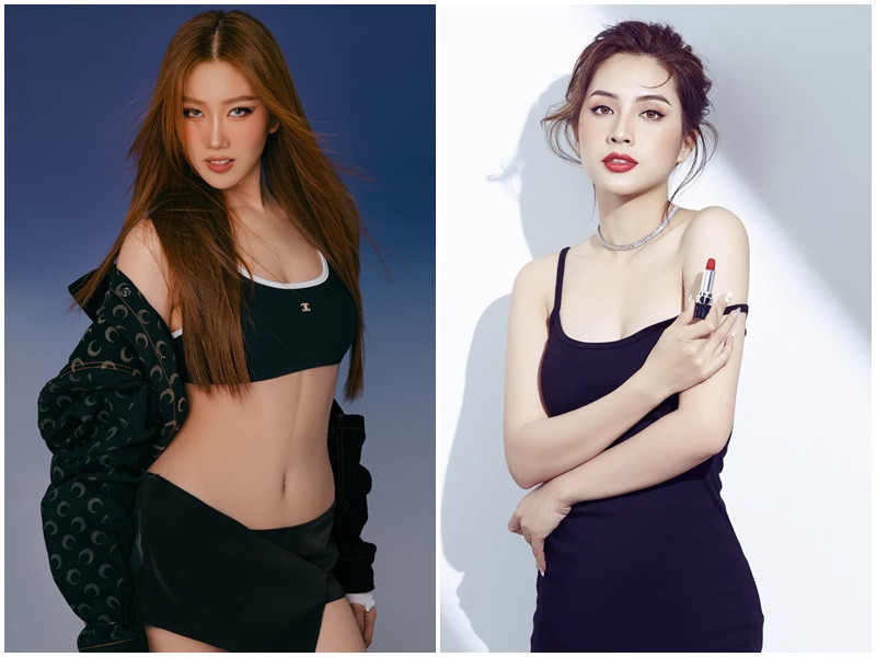 Thiên An sinh năm 1998, kém Thúy Ngân 7 tuổi. Cả hai đều sở hữu vóc dáng thon gọn, gợi cảm cùng gương mặt khả ái.