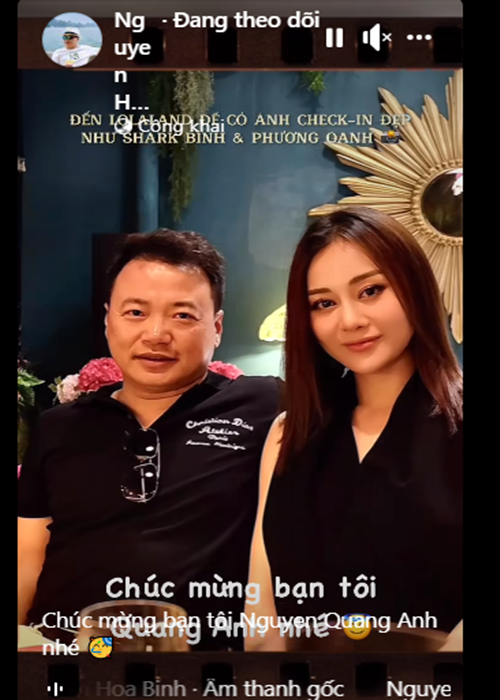 Vợ chồng Phương Oanh gây chú ý khi tình tứ tại sự kiện. Ảnh chụp màn hình.