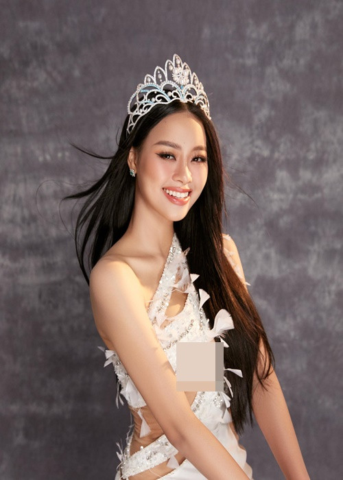 Á hậu 1 Miss Word Vietnam 2023 Đào Thị Hiền cũng vướng lùm xùm phát ngôn. Giữa ồn ào, cô đã gửi lời xin lỗi đến khán giả. Ảnh: FBNV.