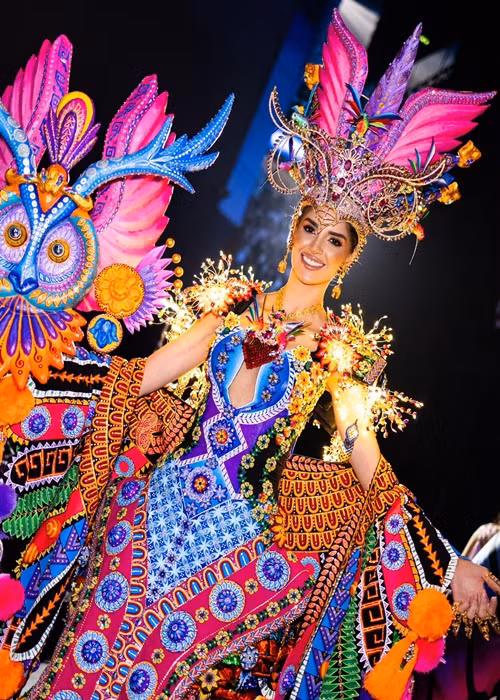 Quốc phục của nhiều thí sinh mang tông màu rực rỡ. Ảnh: Miss Universe.