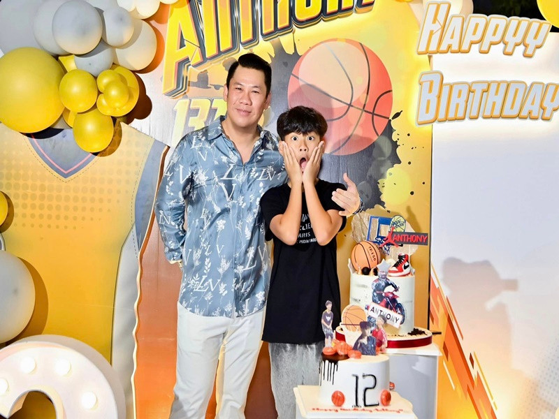 Doanh nhân Đức Huy tổ chức sinh nhật cho con trai hồi tháng 4. Ảnh: FBNV.