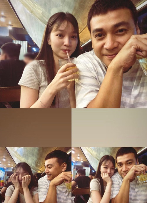 Ngọc Thuận được gia đình vợ yêu quý. Có lần, nam diễn viên khoe được bố vợ tặng lắc vàng. Ảnh: FBNV.