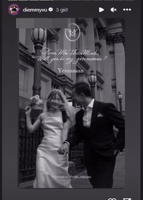 Một số bức ảnh cưới của Diễm My được hé lộ.