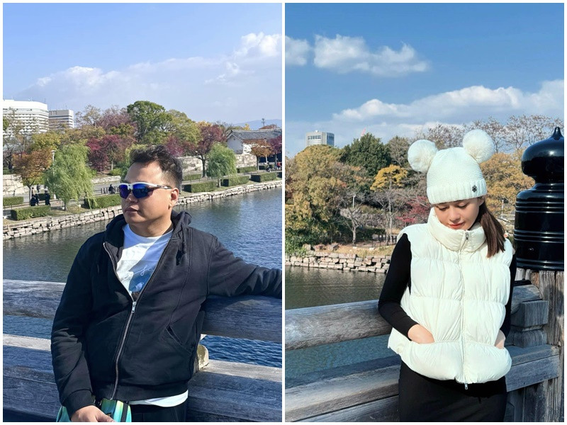 Phương Oanh được Shark Bình đưa đi du lịch khi các triệu chứng ốm nghén đã giảm.