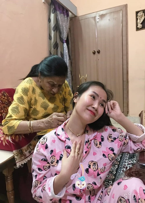 Sau khi kết hôn, Võ Hạ Trâm từng về quê chồng vào năm 2019 và đầu năm nay.