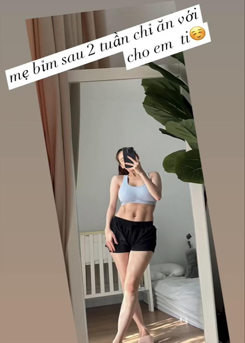 2 tuần trước, Nhã Phương khoe bụng có múi khiến nhiều người ngưỡng mộ. Ảnh chụp màn hình.