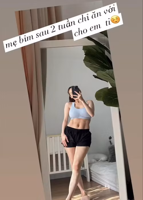 2 tuần trước, Nhã Phương khoe bụng có múi khiến nhiều người ngưỡng mộ. Ảnh chụp màn hình.