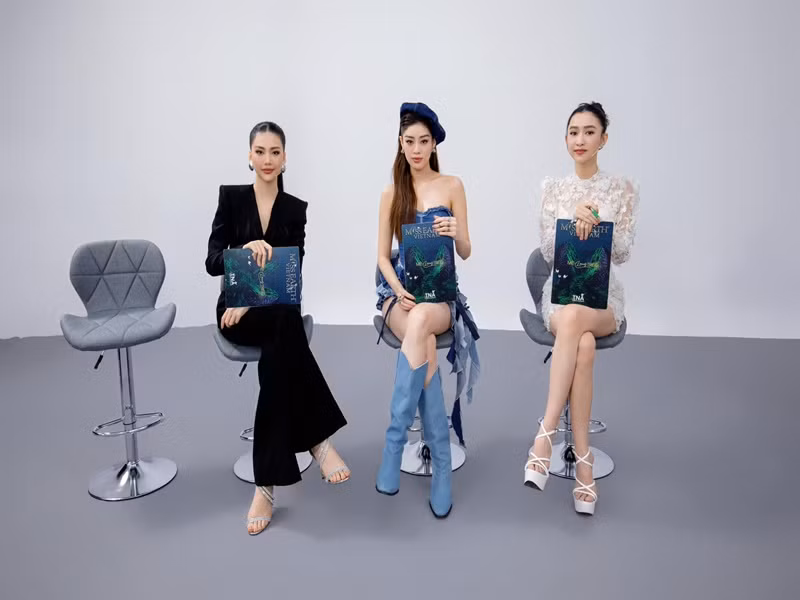 Khánh Vân làm huấn luyện viên cuộc thi Miss Earth Vietnam 2023. Ảnh: FBNV.