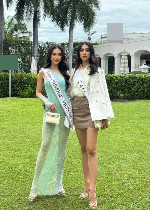 Đại diện Việt Nam ở cùng phòng với đại diện Campuchia. Ảnh: Miss Universe Vietnam.