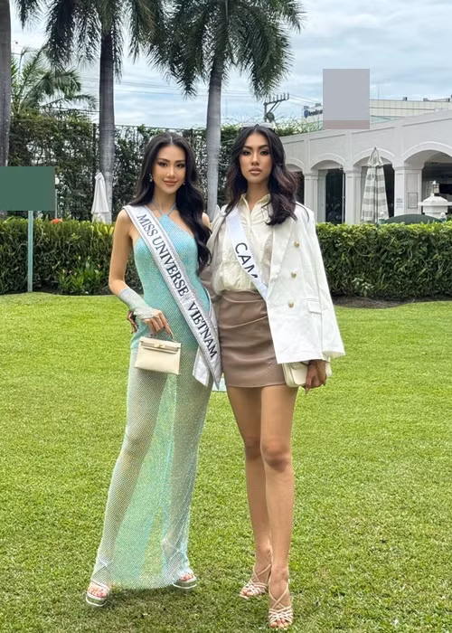 Đại diện Việt Nam ở cùng phòng với đại diện Campuchia. Ảnh: Miss Universe Vietnam.