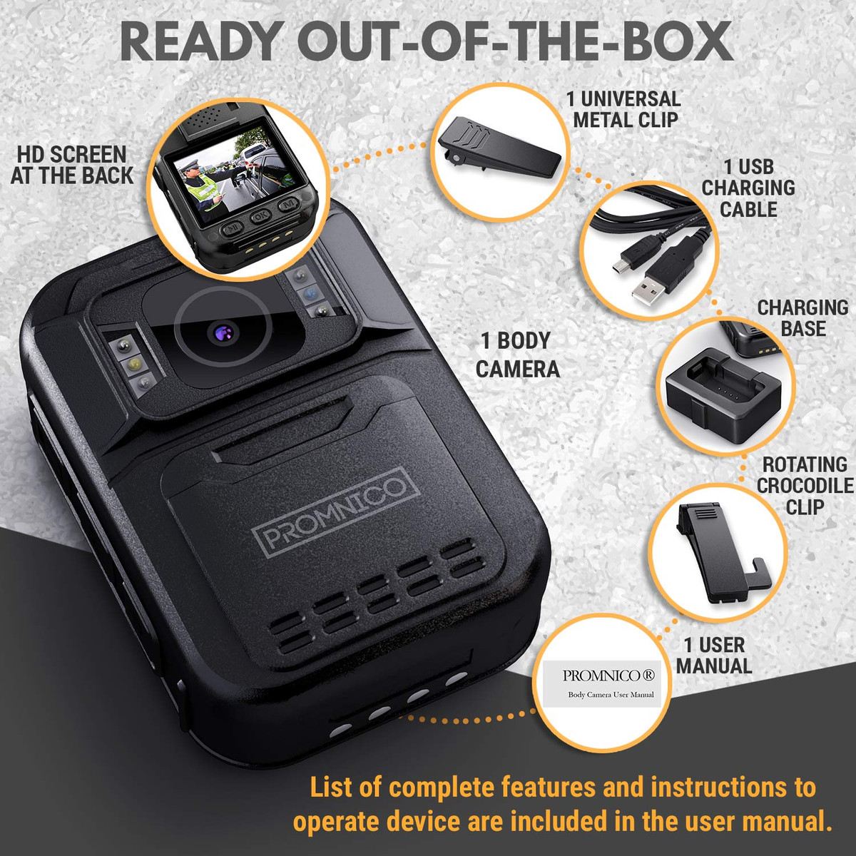 Có rất nhiều sản phẩm mà thông số được đánh giá khá tốt. Vị dụ như chiếc camera Promnico P-1002, phù hợp với công vụ của các cảnh sát địa phương. Có thể ghi hình ở chất lượng độ phân giải HD 2560 x 1440, có bộ nhớ 32GB, đảm bảo hoạt động và lưu trữ dữ liệu ở nhiều điều kiện khắc nghiệt.