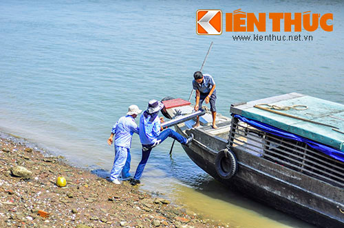 Chiều 21/3, đoàn công tác thuộc lực lượng tìm kiếm của Công ty cổ phần thiết kế kỹ thuật cảng biển (Portcoast) vẫn đang nổ lực xác định vị trí chính xác của dầm cầu Ghềnh bị sập.