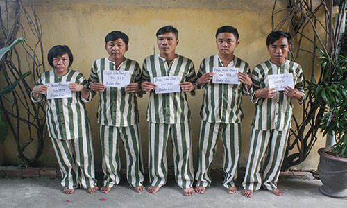 Các đối tượng đàn em của Tài "sẹo" bị bắt giữ.