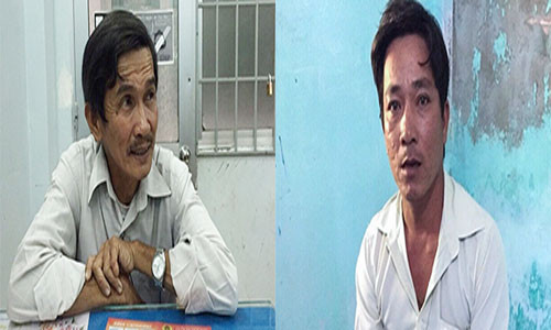 Ông Thượng (trái) cùng Trần Văn Giang (phải) bị cơ quan tố tụng tỉnh Đồng Nai phê chuẩn quyết định khởi tố và bắt tạm giam 4 tháng.