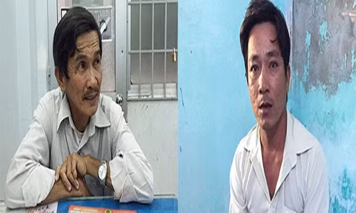 Ông Thượng (trái) cùng Trần Văn Giang (phải) bị cơ quan tố tụng tỉnh Đồng Nai phê chuẩn quyết định khởi tố và bắt tạm giam 4 tháng.