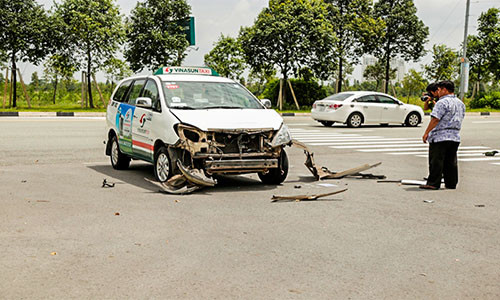 Hiện trường vụ tai nạn.