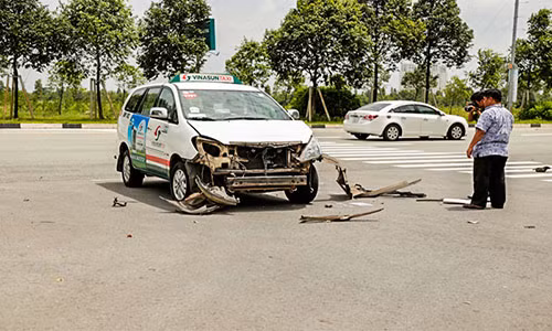 Hiện trường vụ tai nạn.