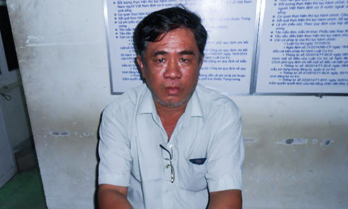 Nguyễn Hữu Phúc tại cơ quan điều tra.