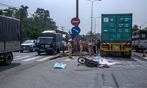 Hiện trường vụ tai nạn.