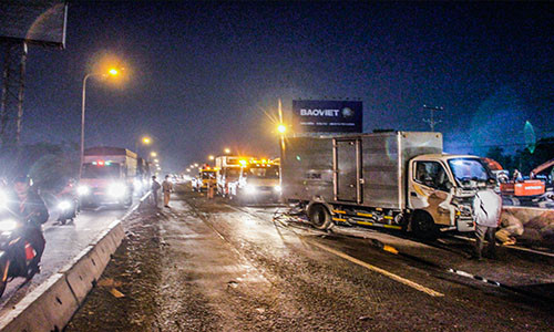 Hiện trường vụ tai nạn.