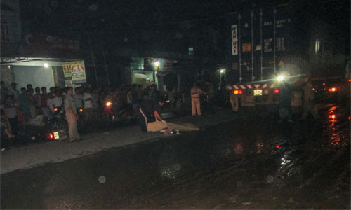 Hiện trường vụ tai nạn thương tâm.