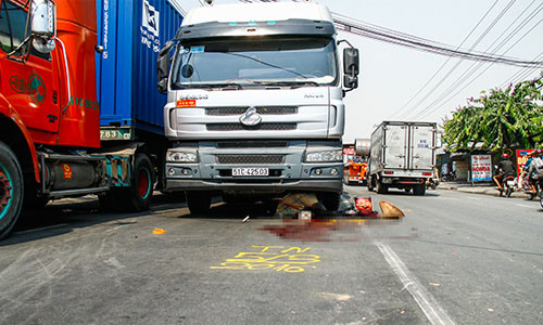 Hiện trường vụ tai nạn.