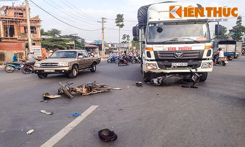 Hiện trường vụ tai nạn.